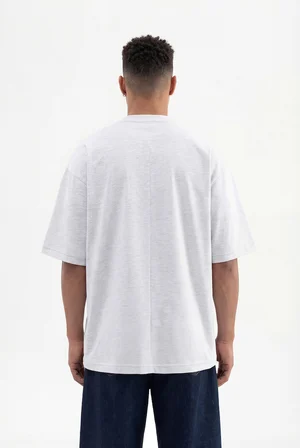 Erkek Basic Super Pamuklu Oversize Tişört Karmelanj