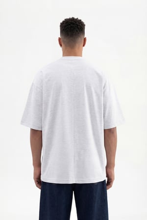 Erkek Basic Super Pamuklu Oversize Tişört Karmelanj
