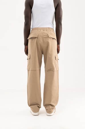 Erkek Baggy Kargo Pantolon Bej