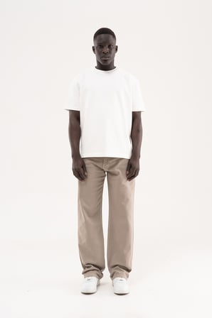 Erkek Soft Surfaced Baggy Relaxed Jean Pantolon Gri