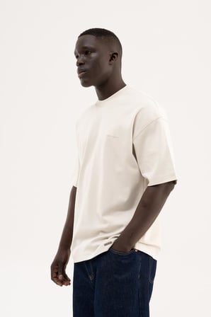 Erkek Basic İnterlok Oversize Tişört Uzay Grisi