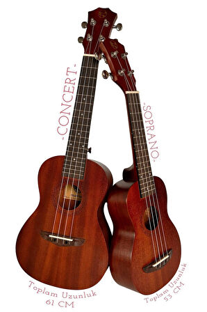 Fourtune Raya UKC-23MN Concert Ukulele Maun Hakiki Ağaç (ÖZEL SERİ)