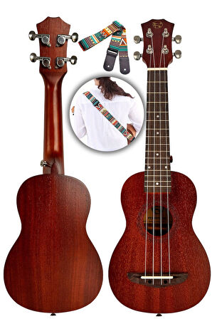 Fourtune Raya UKS-21MN Soprano Ukulele Maun Hakiki Ağaç (ÖZEL SERİ)