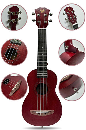 Fourtune Elio UKS-21RD Soprano Ukulele Maun Hakiki Ağaç (ÖZEL SERİ)
