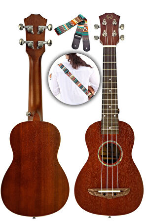 Fourtune Sydra UKS-21MN Soprano Ukulele Maun Hakiki Ağaç (ÖZEL SERİ)