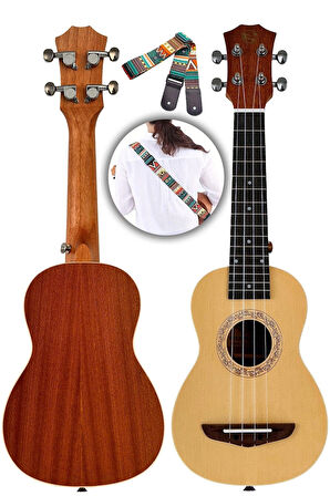 Fourtune Sydra UKS-21NT Soprano Ukulele Maun Hakiki Ağaç (ÖZEL SERİ)
