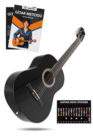 Fourtune Luca C-180BK Siyah Klasik Gitar Seti 4/4 Sap Ayarlı 