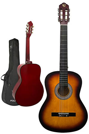 Fourtune Luca C-180SB Sunburst Klasik Gitar Seti 4/4 Sap Ayarlı 