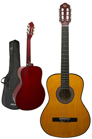 Fourtune Luca C-180OR Turuncu Klasik Gitar Seti 4/4 Sap Ayarlı 