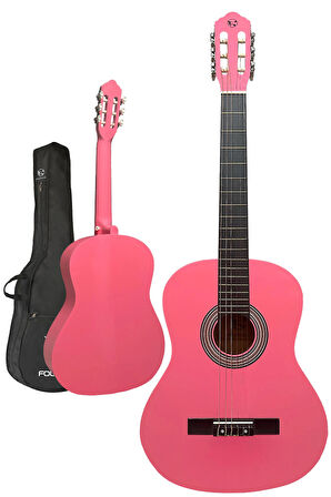 Fourtune Luca C-180PK Pembe Klasik Gitar Seti 4/4 Sap Ayarlı 