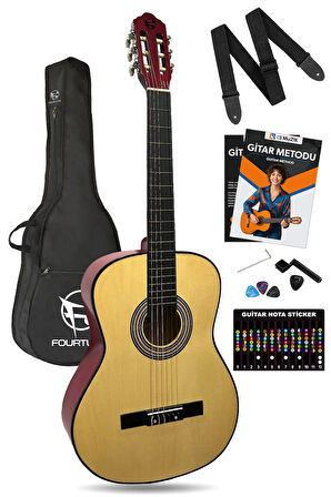 Fourtune Luca C-180NT Naturel Klasik Gitar Seti 4/4 Sap Ayarlı 