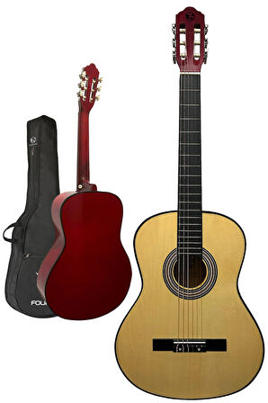 Fourtune Luca C-180NT Naturel Klasik Gitar Seti 4/4 Sap Ayarlı 