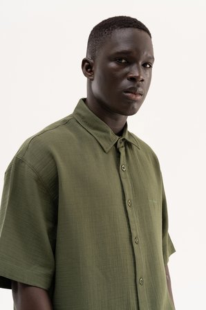 Erkek Basic Cotton Gömlek Haki