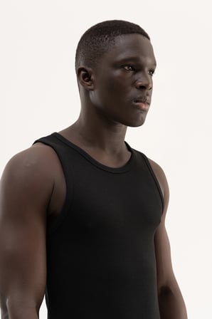 Erkek Top Tank Pro Pamuklu Atlet Siyah