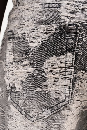 Erkek Kamuflaj Desenli Jakarlı Baggy Pantolon Gri
