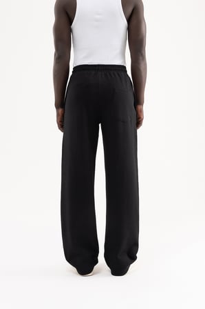 Erkek Dikiş Detaylı Double Face Baggy Pantolon Siyah