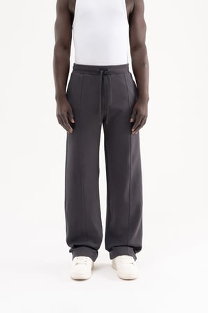Erkek Dikiş Detaylı Double Face Baggy Pantolon Antrasit