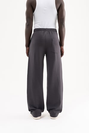 Erkek Dikiş Detaylı Double Face Baggy Pantolon Antrasit