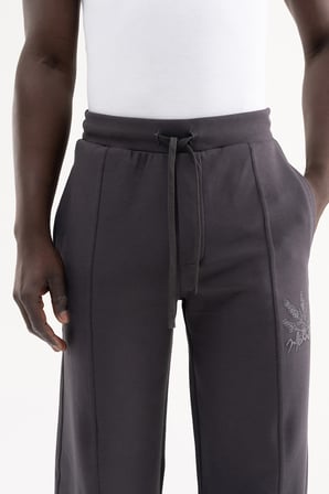 Erkek Dikiş Detaylı Double Face Baggy Pantolon Antrasit