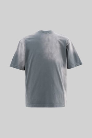 Erkek Dog Printed Oversize Tişört Gri