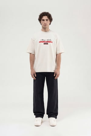 Erkek Marcus Aurelius Oversize Tişört Uzay Grisi