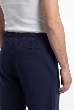Erkek Önü Dikiş Detaylı Double Face Baggy Pantolon Gece Mavisi