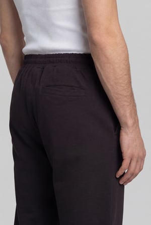 Erkek Önü Dikiş Detaylı Double Face Baggy Pantolon Koyu Kahverengi