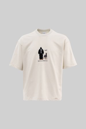 Erkek Rebelious Character Oversize Tişört Uzay Grisi