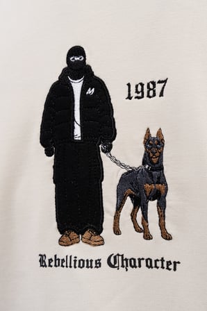 Erkek Rebelious Character Oversize Tişört Uzay Grisi