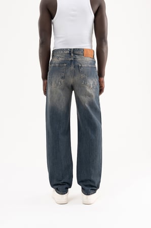 Erkek Straight Fit Jean Pantolon Kahverengi