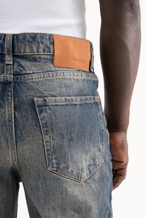 Erkek Straight Fit Jean Pantolon Kahverengi