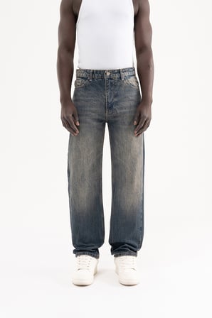 Erkek Straight Fit Jean Pantolon Kahverengi