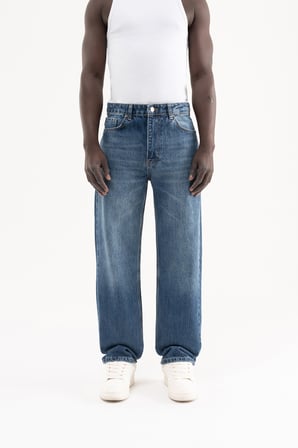 Erkek Straight Fit Jean Pantolon Mavi