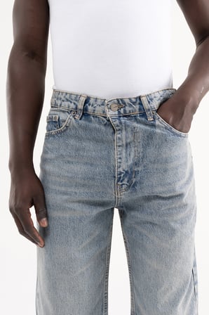 Erkek Straight Fit Jean Pantolon Açık Mavi