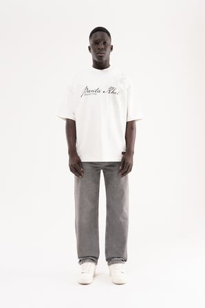 Erkek Straight Fit Jean Pantolon Gri