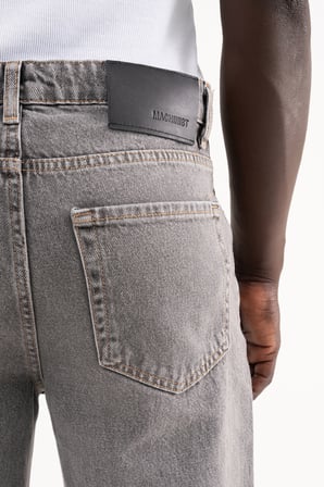 Erkek Straight Fit Jean Pantolon Gri