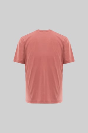Erkek Basic Relaxed İnce Pamuklu Tişört Mercan