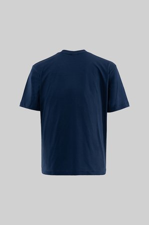 Erkek Basic Relaxed İnce Pamuklu Tişört Indigo