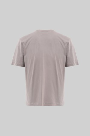 Erkek Basic Relaxed İnce Pamuklu Tişört Açık Gri