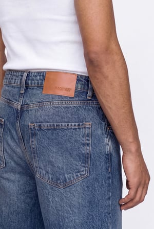 Erkek Baggy Jean Pantolon Mavi