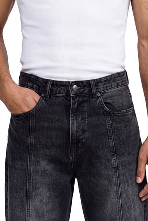 Erkek Baggy Jean Pantolon Siyah