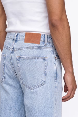 Erkek Relax Baggy Jean Pantolon Mavi