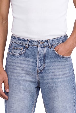 Erkek Boyfriend Jean Pantolon Mavi