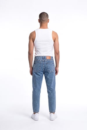 Erkek Boyfriend Jean Pantolon Mavi
