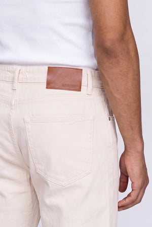 Erkek Boyfriend Jean Pantolon Bej