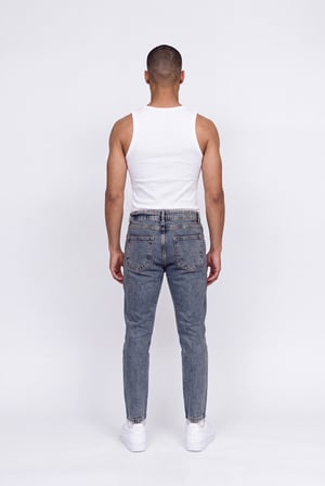 Erkek Boyfriend Yıkamalı Jean Pantolon Mavi