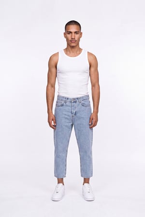 Erkek Boyfriend Jean Pantolon Mavi