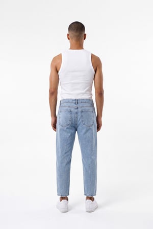 Erkek Boyfriend Jean Pantolon Mavi