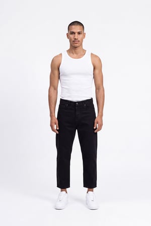 Erkek Boyfriend Jean Pantolon Siyah