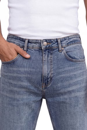 Erkek Regular Fit Jean Pantolon Mavi